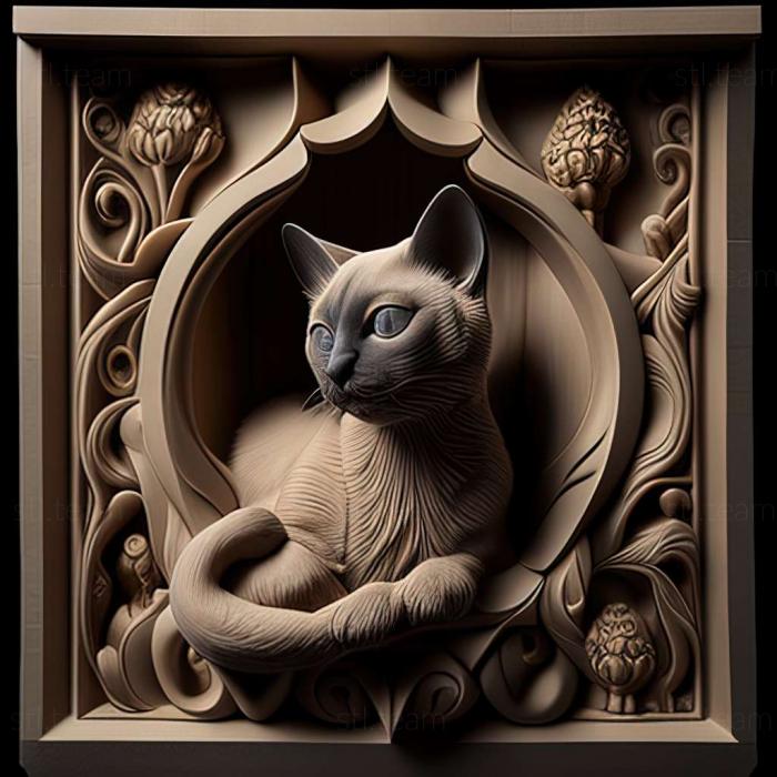 3D model Siamese cat (STL)